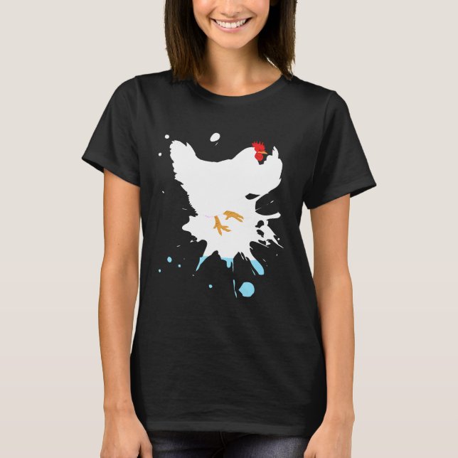 Goth White Chicken T-Shirt (Vorderseite)
