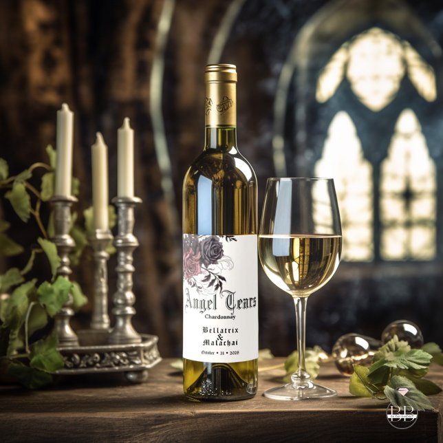 Goth White Wine Angel Tears Weinetikett (Von Creator hochgeladen)