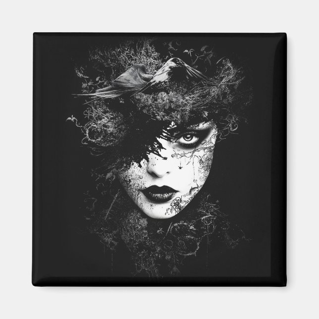 Goth Woman Magnet (Vorne)