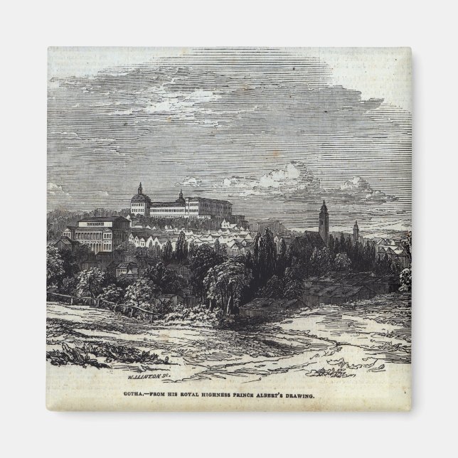 Gotha, graviert von W.J. Linton Magnet (Vorne)