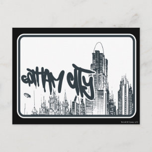 Gotham City Sticker Postkarte