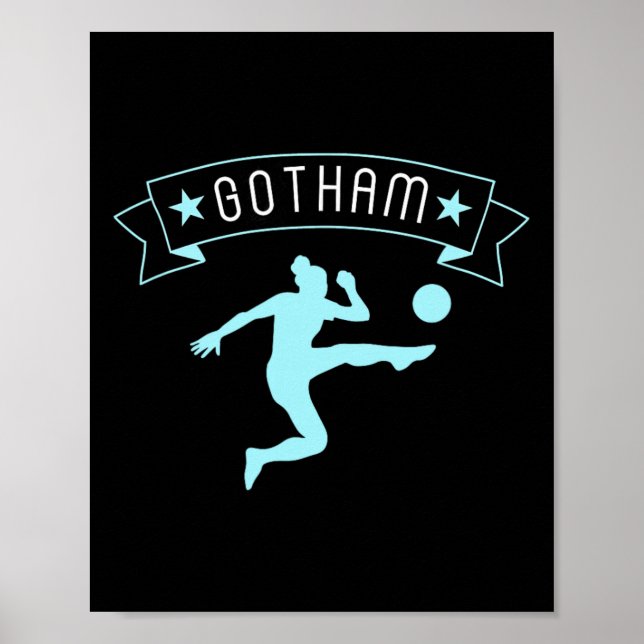 Gotham Fußball Fan Support Stadion Zeigen Sie Ihre Poster (Vorne)