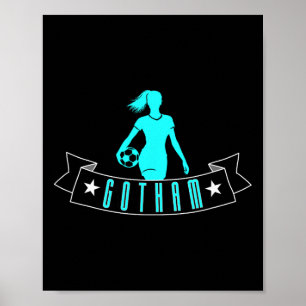 Gotham Fußball Fan Unterstützung Stadion Zeigen Si Poster