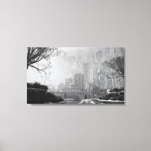 Gotham Garden (Winter) Leinwanddruck (Vorderseite)