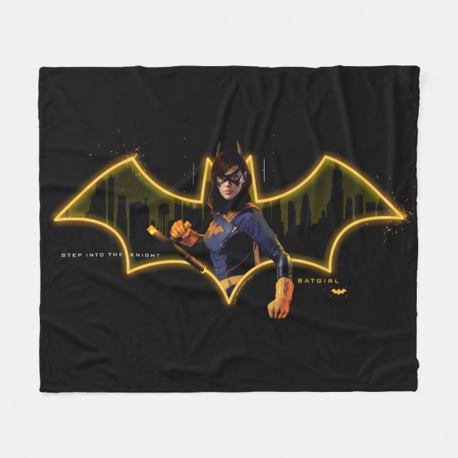 Gotham Knights Batgirl im Logo Fleecedecke (Vorderseite (Horizontal))