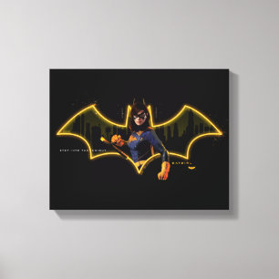 Gotham Knights Batgirl im Logo Leinwanddruck
