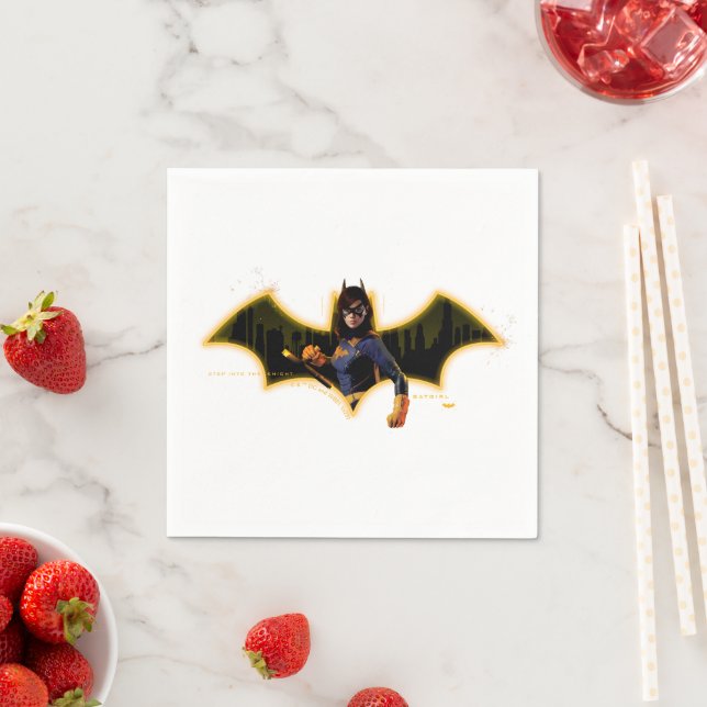 Gotham Knights Batgirl im Logo Serviette (Beispiel)