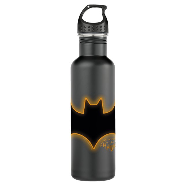 Gotham Knights Batgirl-Logo Edelstahlflasche (Vorderseite)