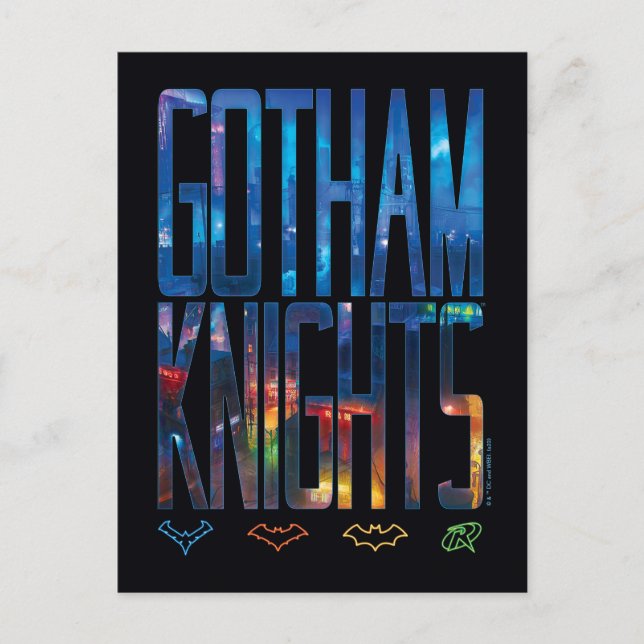 Gotham Knights City Letting Postkarte (Vorderseite)