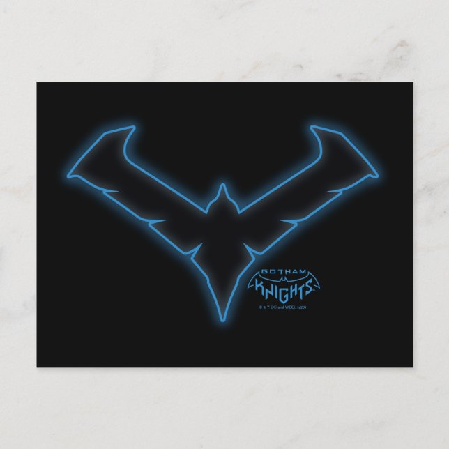 Gotham Knights-Nachts-Logo Postkarte (Vorderseite)