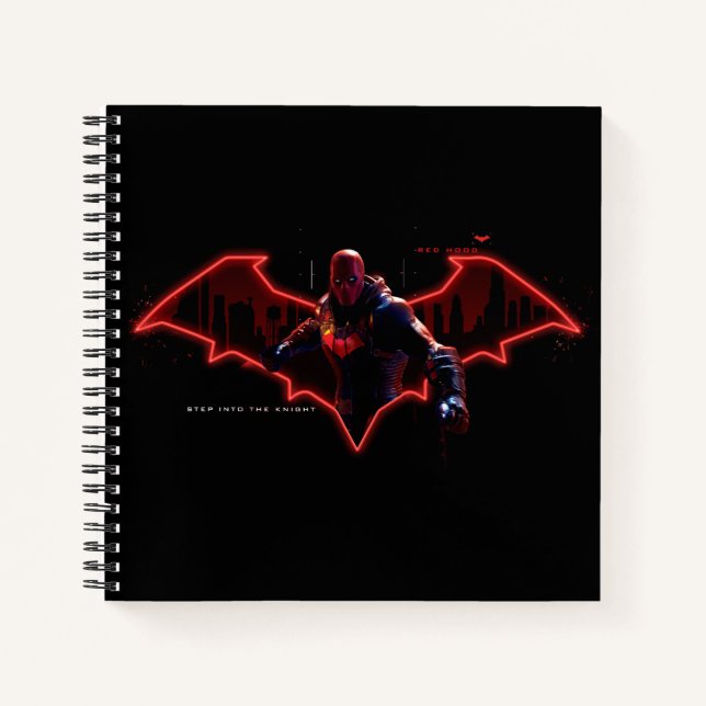 Gotham Knights Red Hood in Logo Notizbuch (Vorderseite)