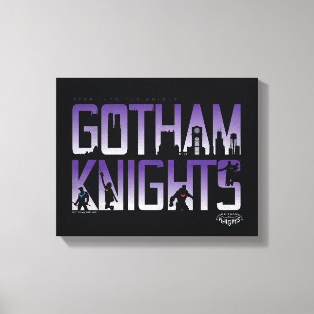 Gotham Knights-Silhouetten Leinwanddruck (Vorderseite)