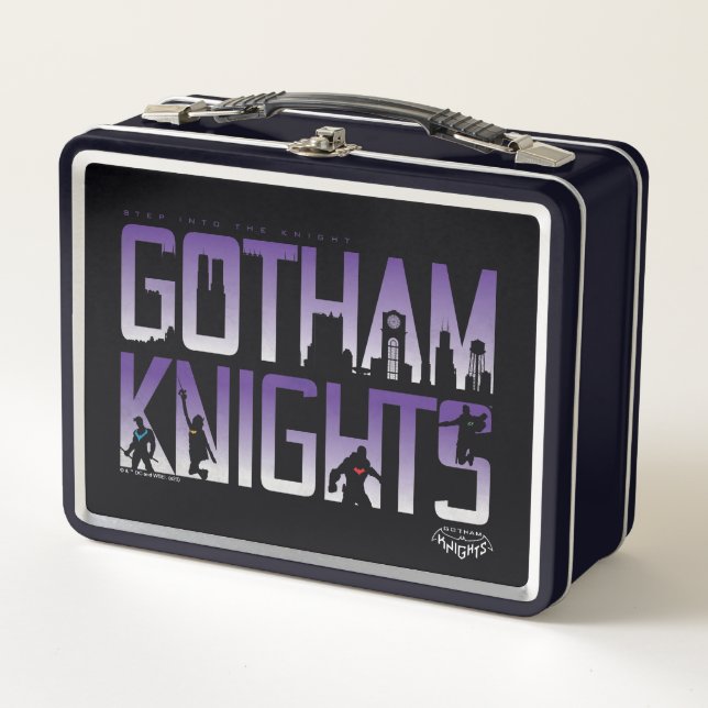Gotham Knights-Silhouetten Metall Brotdose (Vorderseite)