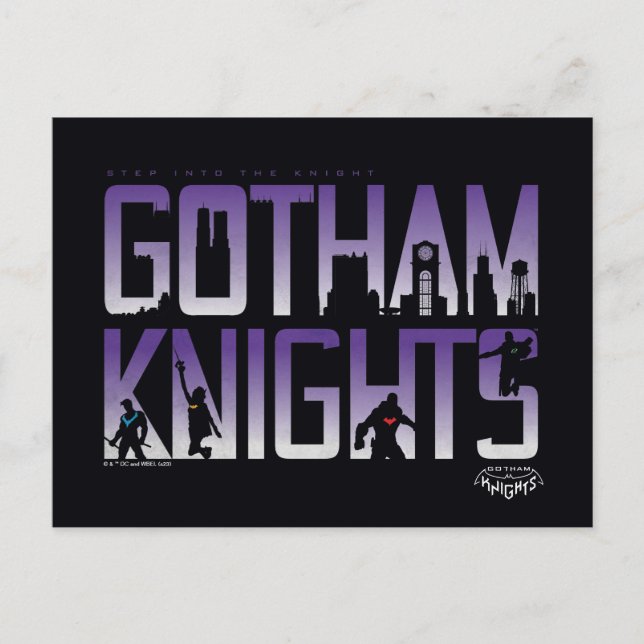 Gotham Knights-Silhouetten Postkarte (Vorderseite)