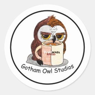 GothamOwlStudios-Logo Runder Aufkleber