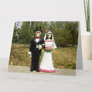 GOTHC SKELETONS WEDING GRATULATIONS CARDS KARTE