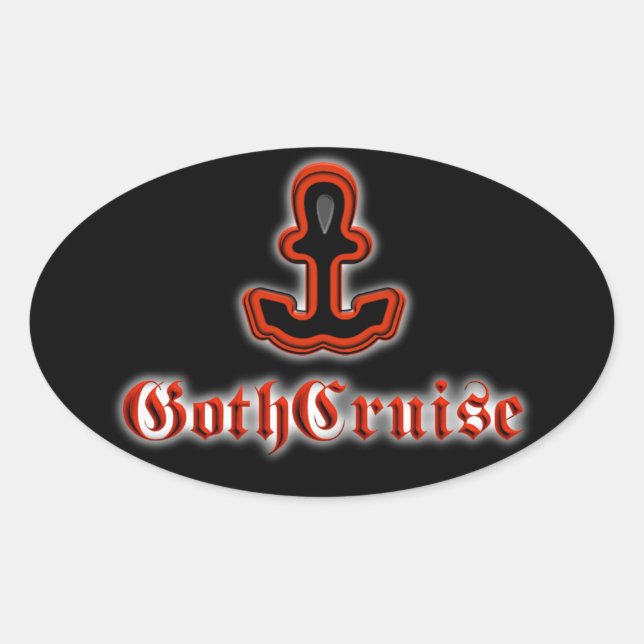GothCruise Logo Oval Aufkleber (Vorderseite)