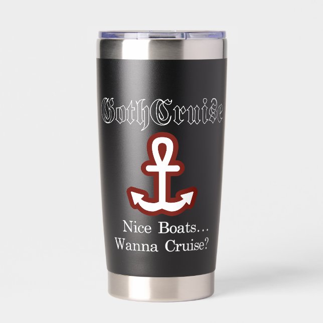 GothCruise Nice Boats Kaffee Tasse Thermobecher (Vorderseite)