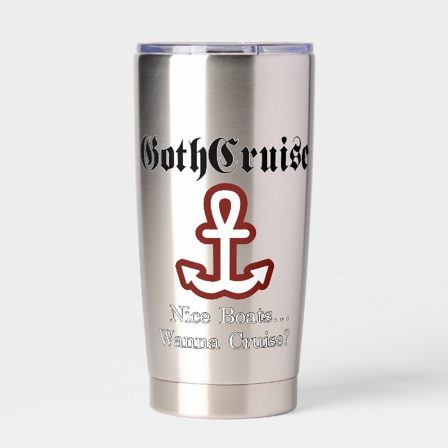GothCruise Nice Boats Kaffee Tasse Thermobecher (Vorderseite)