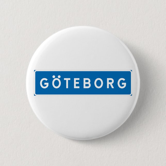 Gothenburg, schwedisches Verkehrsschild Button (Vorderseite)