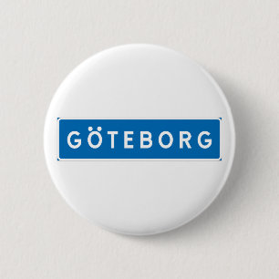 Gothenburg, schwedisches Verkehrsschild Button