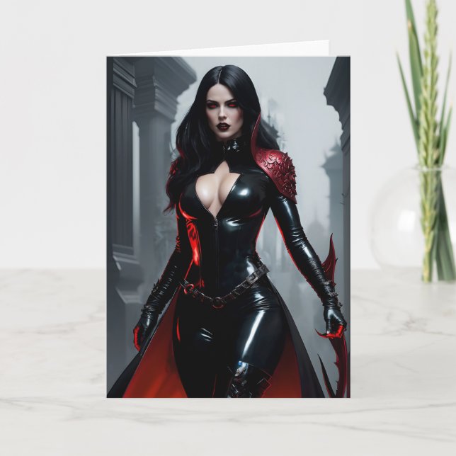 Gothess/Queen Grußkarte Dankeskarte (Vorderseite)