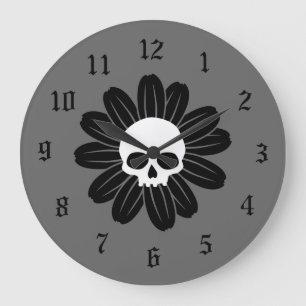 Gothflower Große Wanduhr