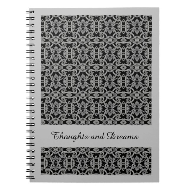 GOTHIC 6.5x8.75 Spiral-Notebook / Grau Notizblock (Vorderseite)