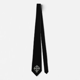 Gothic Aesthetic Cross Black Neck Tie Krawatte