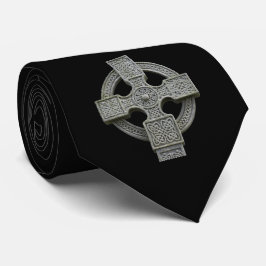 Gothic Aesthetic Cross Black Neck Tie Krawatte
