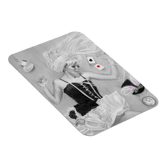 Gothic Alice im Wunderland Falling Premium Flexi M Magnet (Rechte Seite)