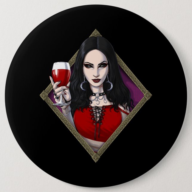 Gothic Alien Witch Button (Vorderseite)