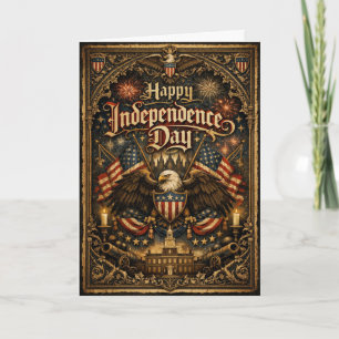 Gothic Americana Frohes Unabhängigkeitstag Feiertagskarte