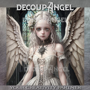 Gothic Angel: Britney - Decoupage - Seidenpapier