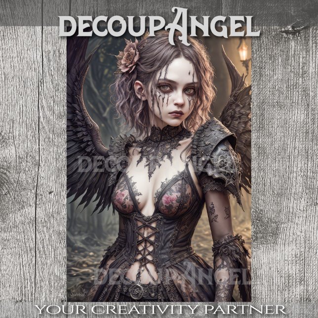 Gothic Angel: Michelle - Decoupage - Seidenpapier (Von Creator hochgeladen)