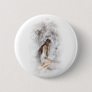 Gothic Angel und ihre Dove Vignette Button