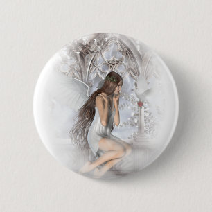 Gothic Angel und ihre Dove Vignette Button
