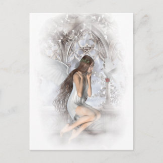 Gothic Angel und ihre Dove Vignette Postkarte
