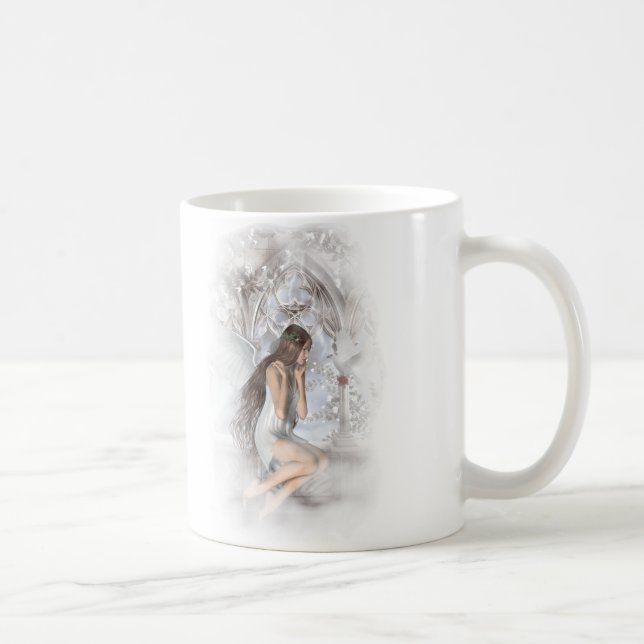 Gothic Angel und ihre Dove Vignette Tasse (Rechts)