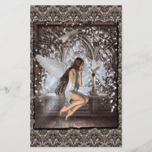 Gothic Angel und ihre Taube Briefpapier
