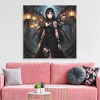 Gothic Anime Feen Mädchen im verzauberten Wald