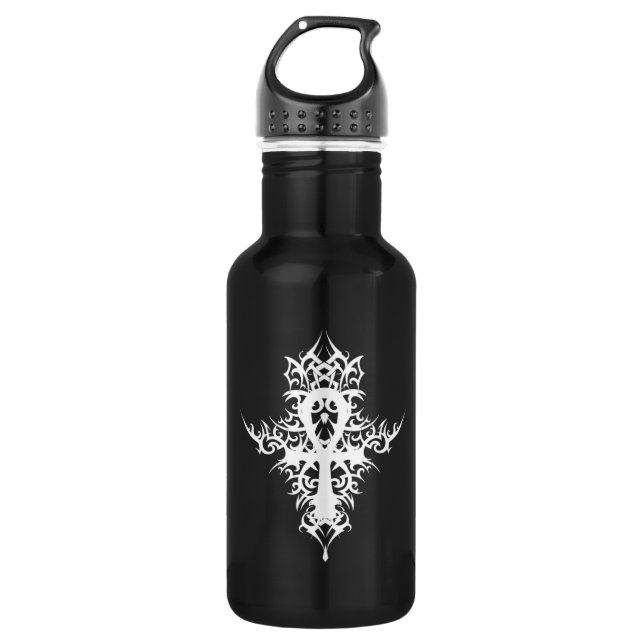 Gothic Ankh Trinkflasche (Vorderseite)