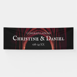 Gothic Arch Elegant Hochzeit Dunkelschwarz Rot Banner
