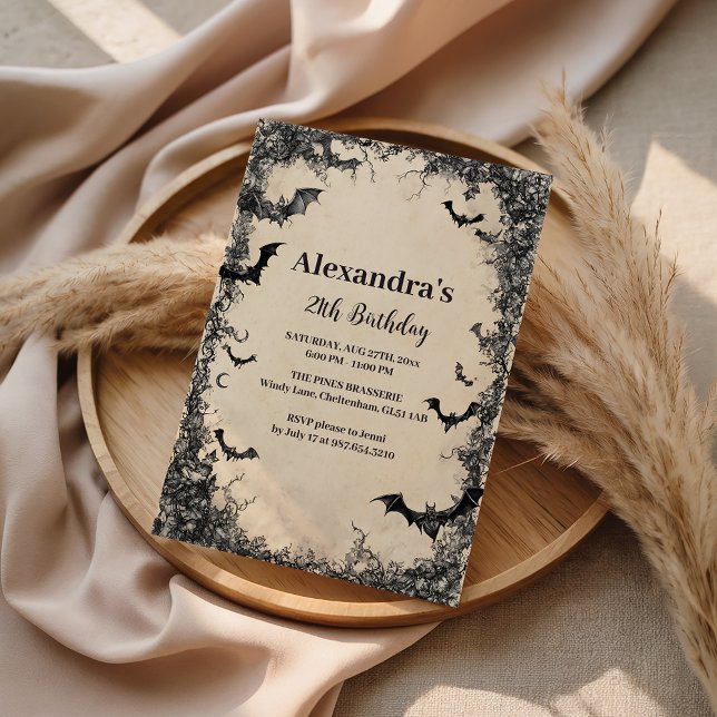 Gothic Arch Midnight Birthday Einladung (Von Creator hochgeladen)