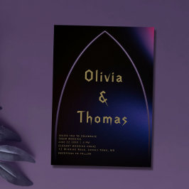 Gothic Arch Moody Moderne Minimalistische Script-H Einladung