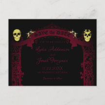 Gothic Arch Trellis and Skulls Wedding