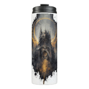 Gothic-Architektur-Tumbler Golden Moon Thermosbecher