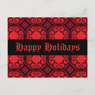 Gothic aristrocrat viktorianisch Deko Happy Holida Feiertagspostkarte
