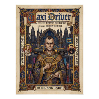Gothic-Art-Taxifahrer-Filmplakat Poster