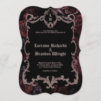 Gothic-Aurorianische Hochzeitsnacht-Einladung Einladung